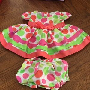 NB polka dot dress with matching undies